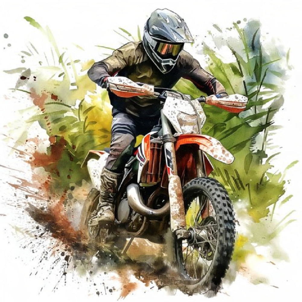 Diamond Painting - Full Round - motorcycle boy (40*40CM)