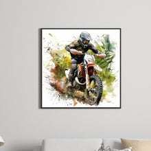 Load image into Gallery viewer, Diamond Painting - Full Round - motorcycle boy (40*40CM)
