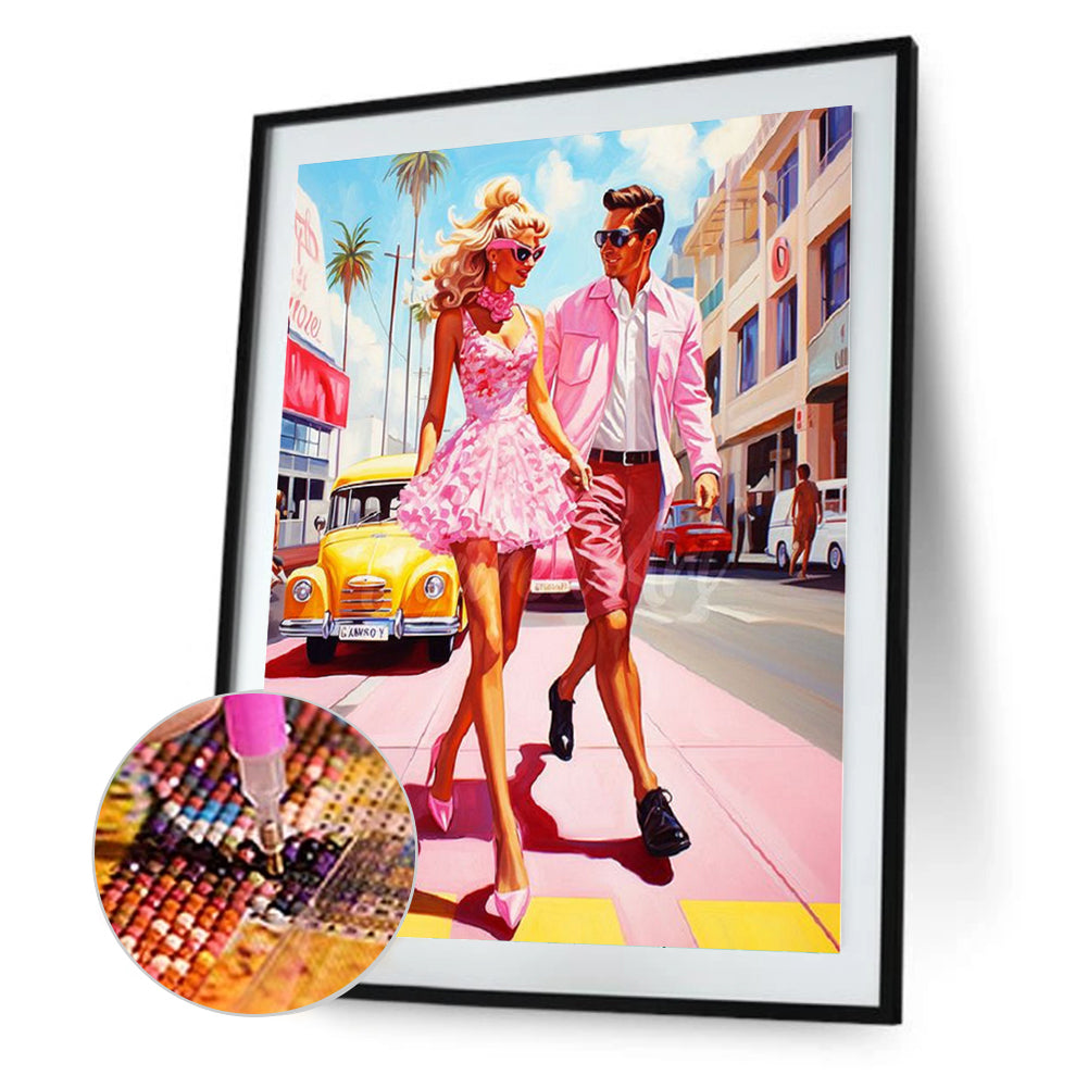 Diamond Painting - Full Square - Pink men and women (30*40CM)