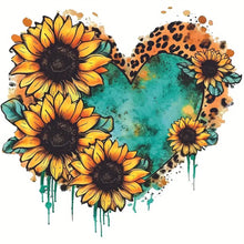 Load image into Gallery viewer, Diamond Painting - Full Round - sunflower love heart (30*30CM)
