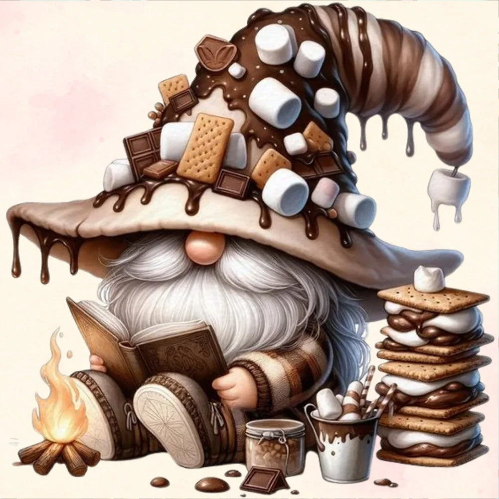 Diamond Painting - Full Round - coffee gnome (30*30CM)
