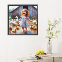 Load image into Gallery viewer, Diamond Painting - Full Round - farm kid (30*30CM)
