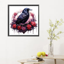Load image into Gallery viewer, Diamond Painting - Full Round - Rose and Mysterious Crow (30*30CM)
