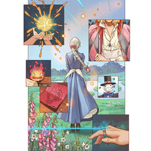 Load image into Gallery viewer, Diamond Painting - Full Round - Hayao Miyazaki Animation-Howl&#39;s Moving Castle (30*40CM)
