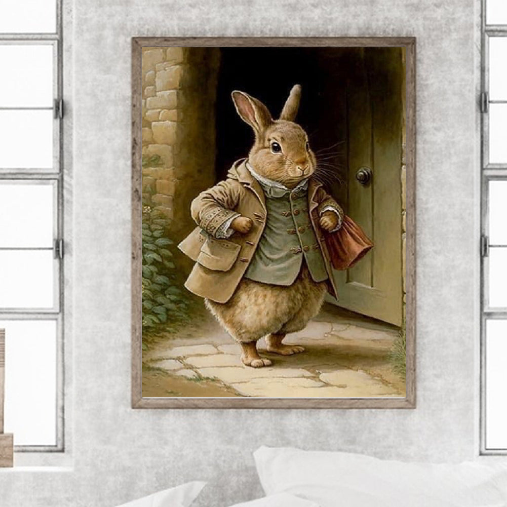Diamond Painting - Full Round - Gentleman Rabbit (30*40CM)