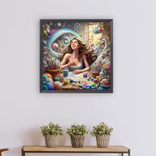Load image into Gallery viewer, Diamond Painting - Full Round - girl creating (50*50CM)

