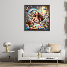 Load image into Gallery viewer, Diamond Painting - Full Round - girl creating (50*50CM)
