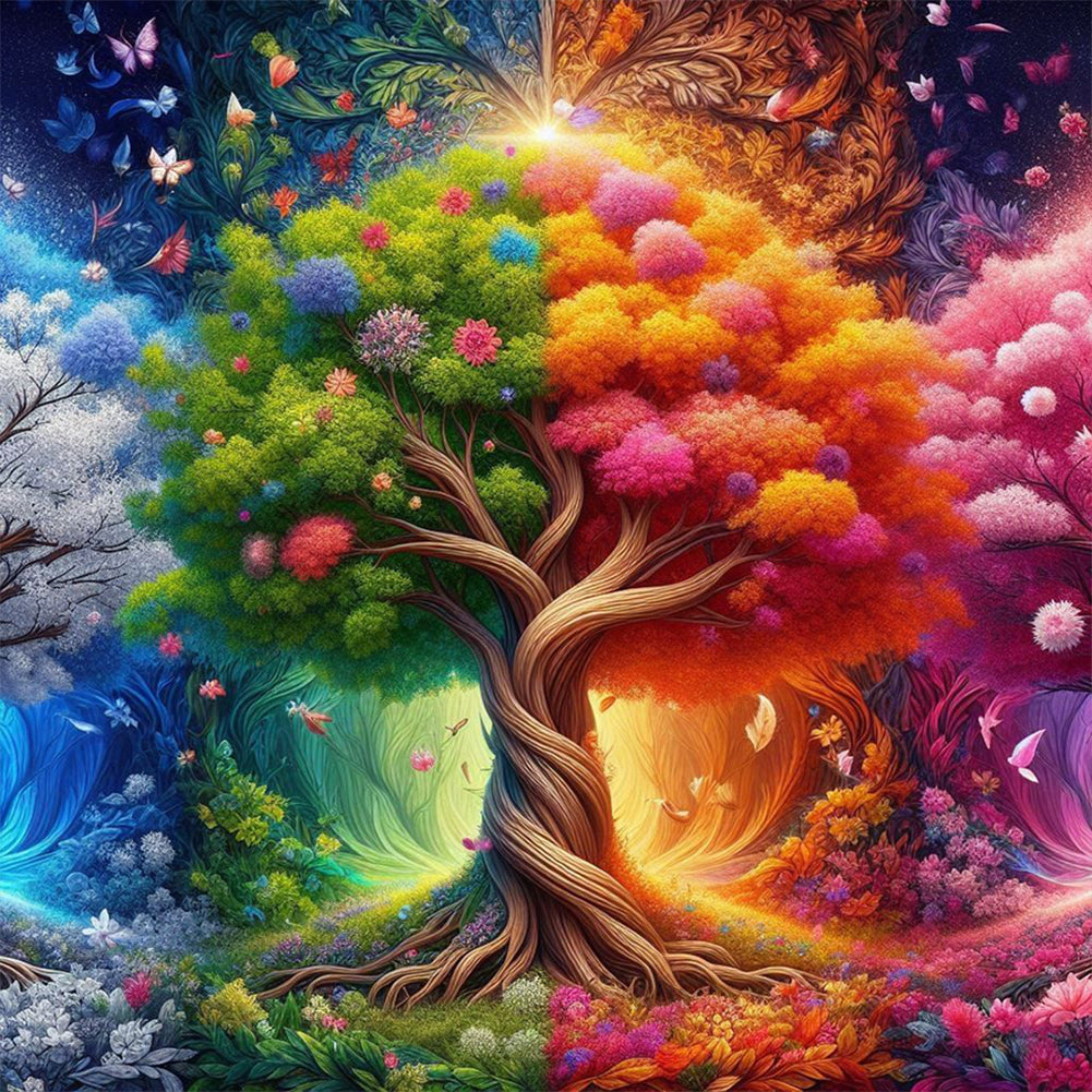 Diamond Painting - Full Round - life Tree (30*30CM)