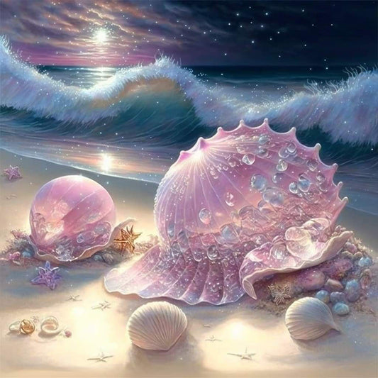 Diamond Painting - Full Round - pink fantasy shell (40*40CM)