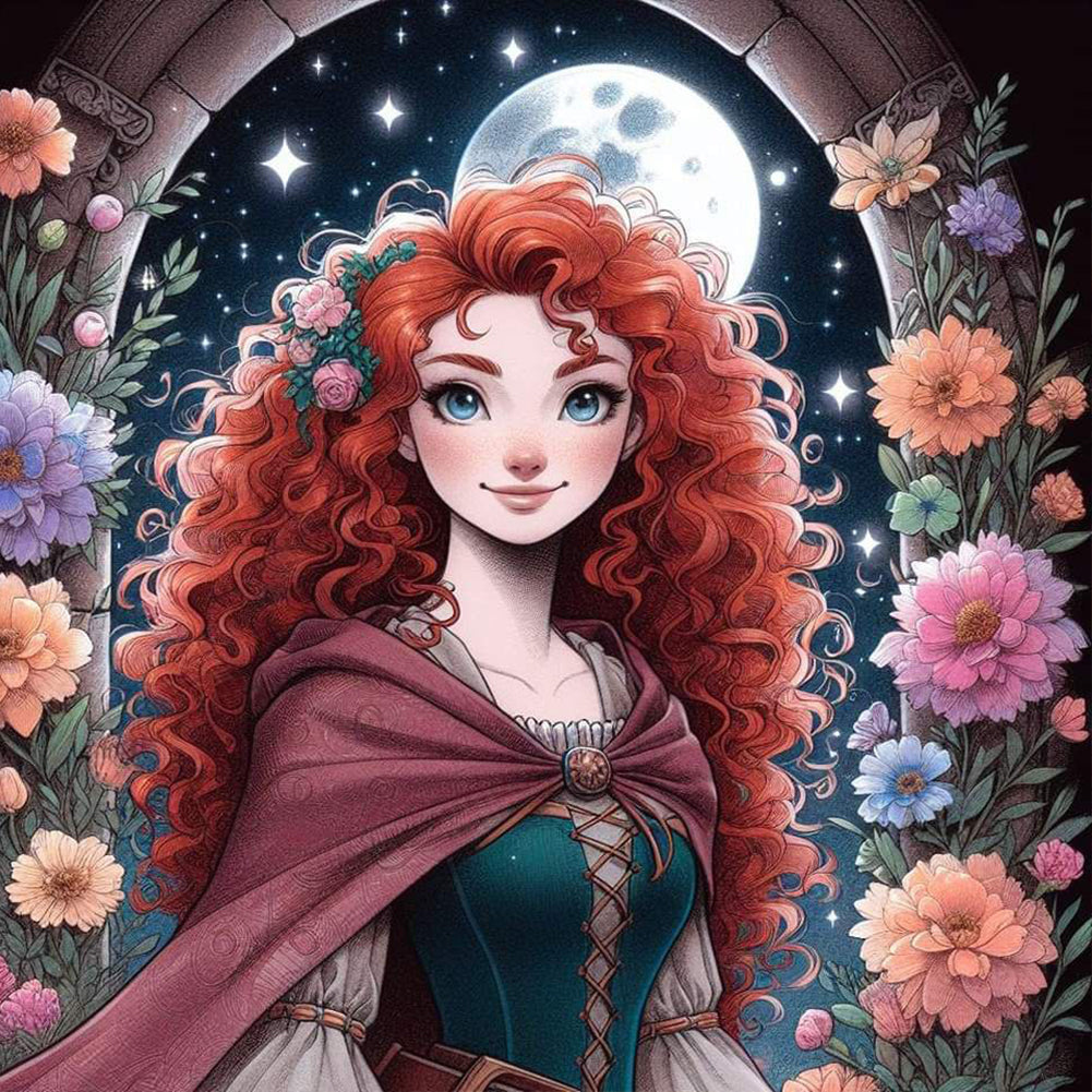 Diamond Painting - Full Round - princess merida (50*50CM)