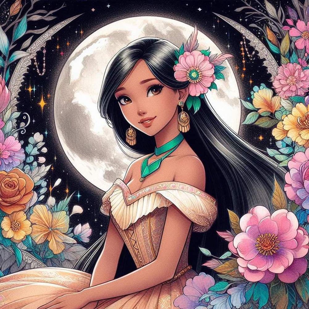 Diamond Painting - Full Round - princess jasmine (50*50CM)