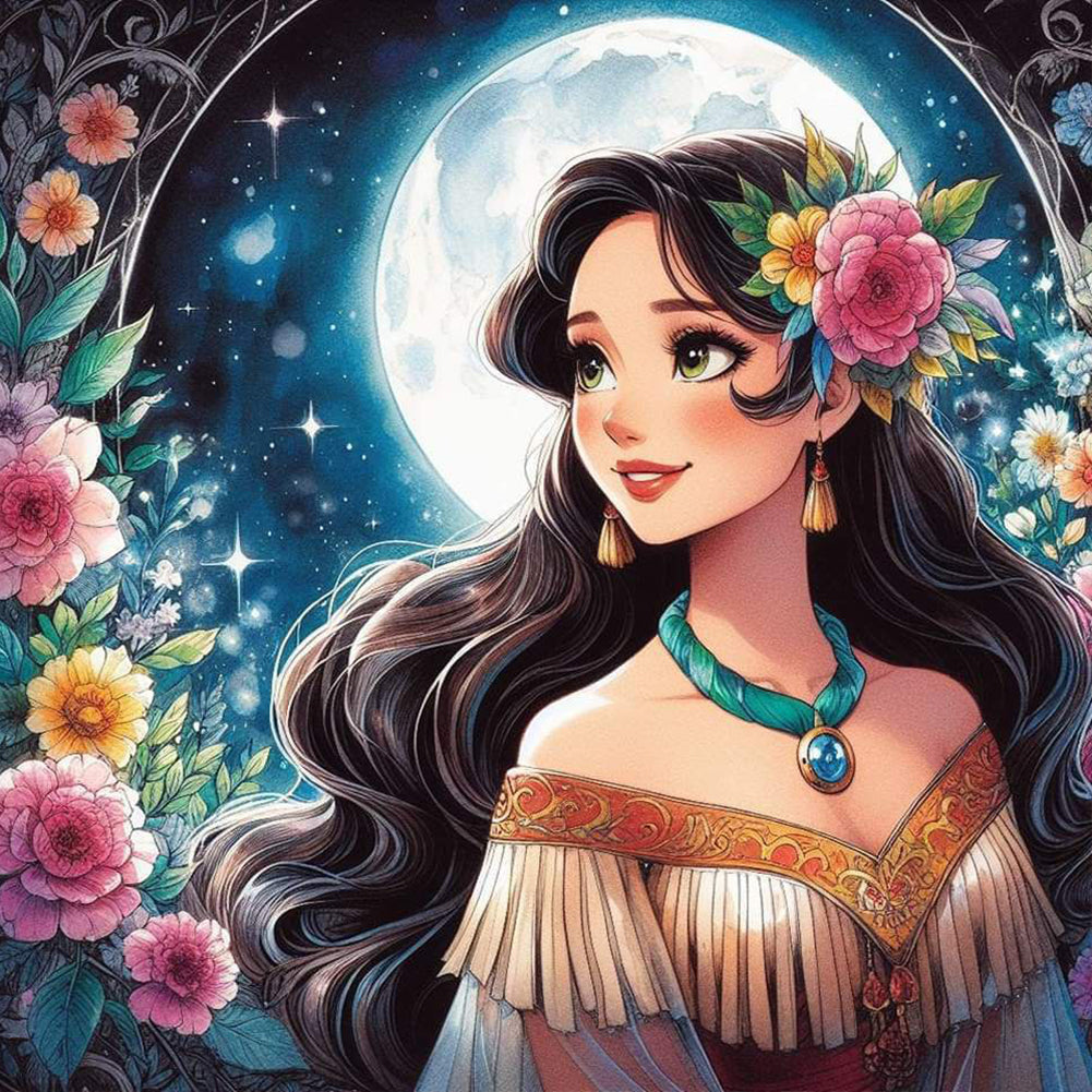 Diamond Painting - Full Round - princess merida (50*50CM)