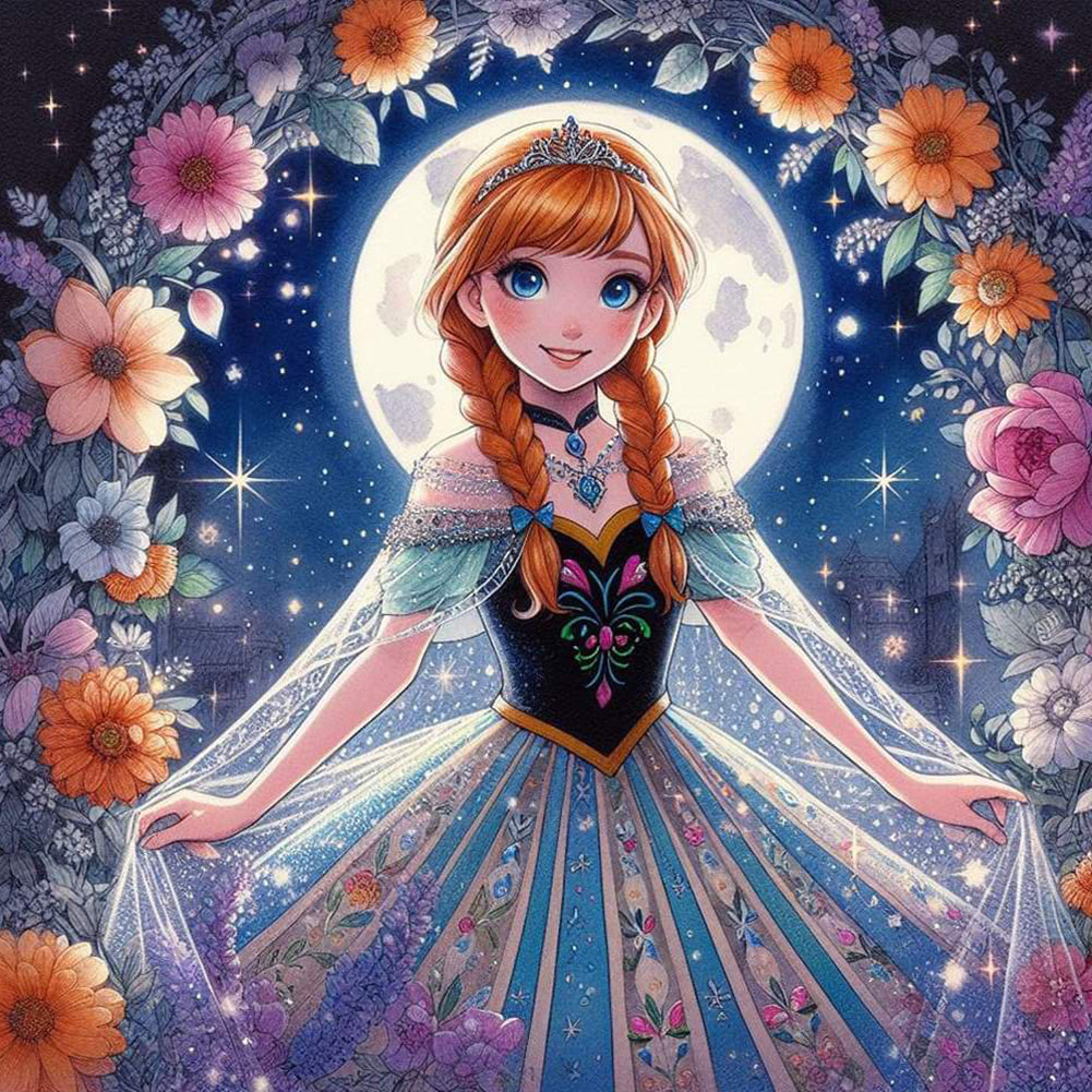 Diamond Painting - Full Round - princess anna (50*50CM)