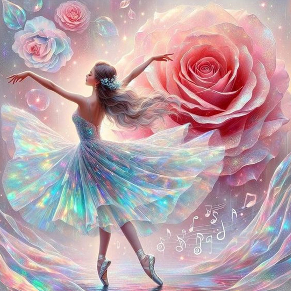 Diamond Painting - Full Round - Girl with butterfly skirt (30*30CM)