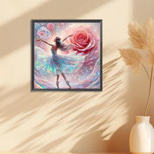 Load image into Gallery viewer, Diamond Painting - Full Round - Girl with butterfly skirt (30*30CM)
