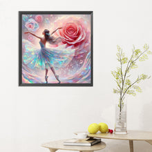 Load image into Gallery viewer, Diamond Painting - Full Round - Girl with butterfly skirt (30*30CM)
