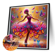 Load image into Gallery viewer, Diamond Painting - Full Round - Girl with butterfly skirt (30*30CM)
