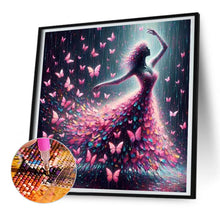 Load image into Gallery viewer, Diamond Painting - Full Round - Girl with butterfly skirt (30*30CM)
