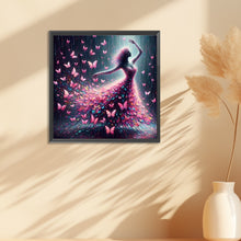Load image into Gallery viewer, Diamond Painting - Full Round - Girl with butterfly skirt (30*30CM)
