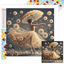 Load image into Gallery viewer, Diamond Painting - Full Square - white dandelion ballet (30*30CM)

