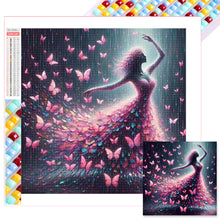 Load image into Gallery viewer, Diamond Painting - Full Square - pink butterfly dance (30*30CM)
