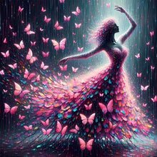 Load image into Gallery viewer, Diamond Painting - Full Square - pink butterfly dance (30*30CM)
