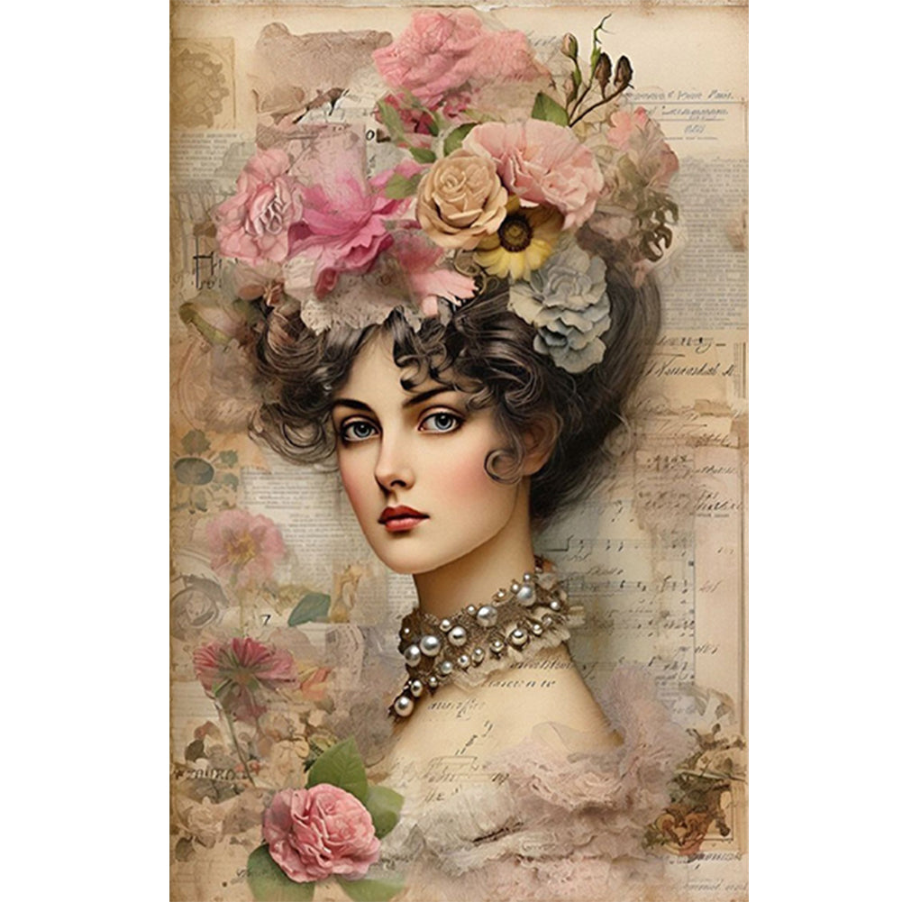 Diamond Painting - Full Round - Flowers and Classical Beauties (40*60CM)
