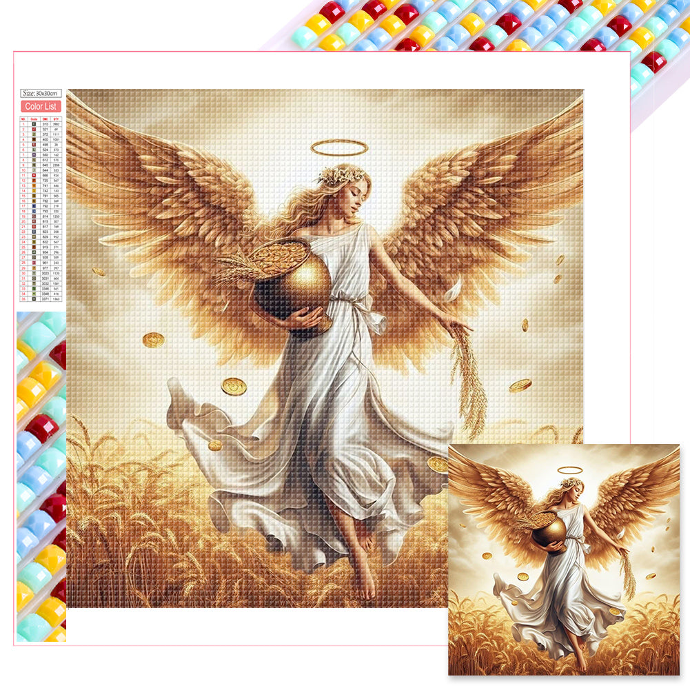 Diamond Painting - Full Square - Goddess of Wealth and Gold Coins (30*30CM)