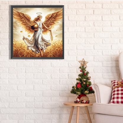 Diamond Painting - Full Square - Goddess of Wealth and Gold Coins (30*30CM)