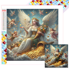 Load image into Gallery viewer, Diamond Painting - Full Square - Goddess of Wealth and Gold Coins (30*30CM)
