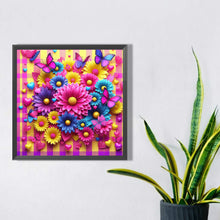 Load image into Gallery viewer, Diamond Painting - Full Square - pink flowers (30*30CM)
