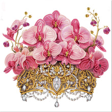 Load image into Gallery viewer, Diamond Painting - Partial Special Shaped - Crown Phalaenopsis (35*35CM)
