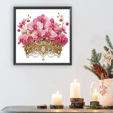 Load image into Gallery viewer, Diamond Painting - Partial Special Shaped - Crown Phalaenopsis (35*35CM)
