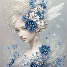 Load image into Gallery viewer, Diamond Painting - Partial Special Shaped - Elegant butterfly girl (30*30CM)

