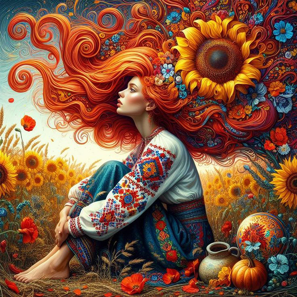 Diamond Painting - Full Square - midsummer sunflower (40*40CM)