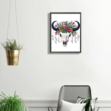 Load image into Gallery viewer, Diamond Painting - Partial Special Shaped - Art bull head (30*40CM)
