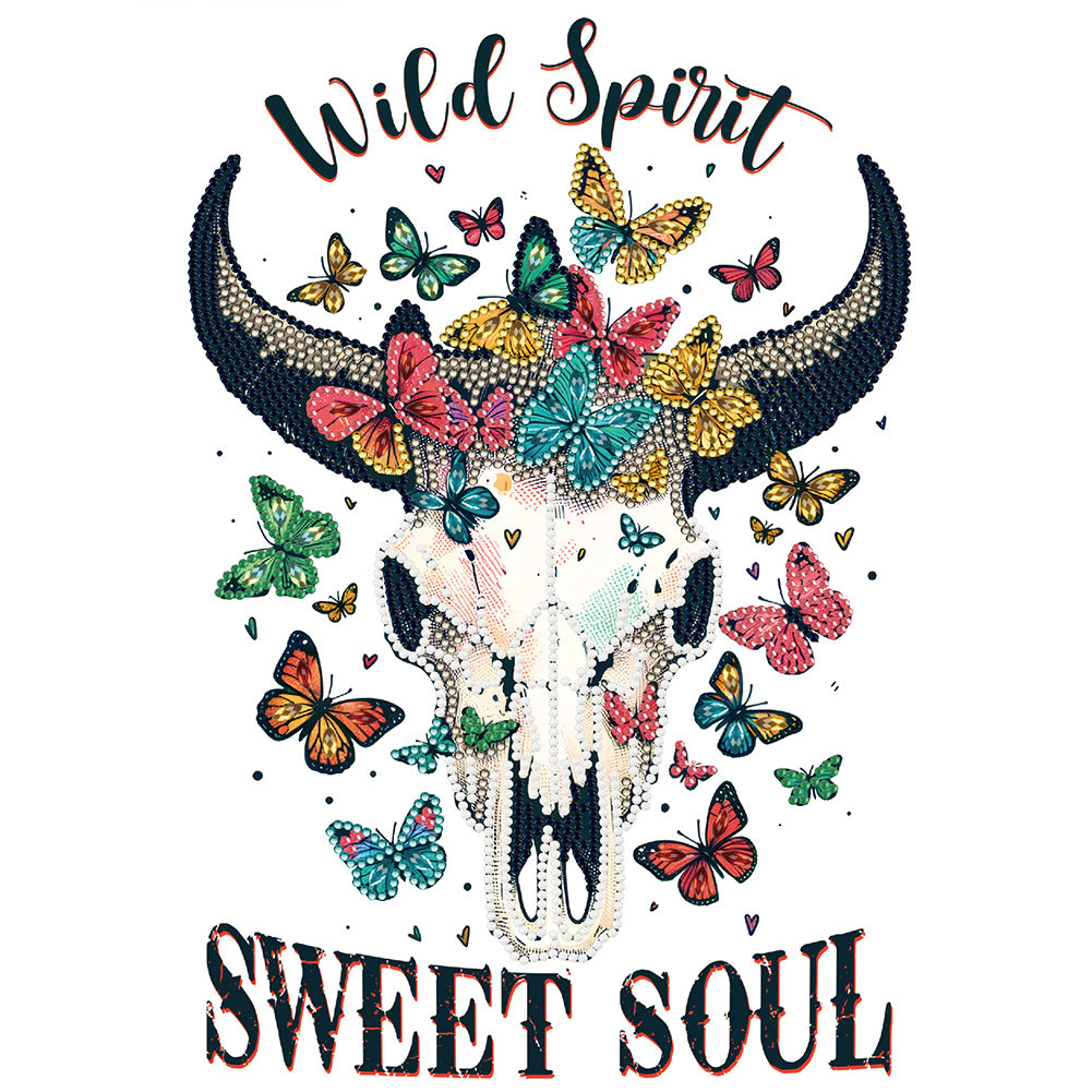 Diamond Painting - Partial Special Shaped - Art bull head (30*40CM)