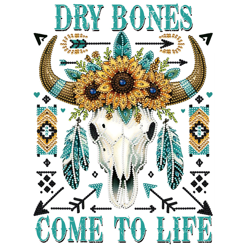 Diamond Painting - Partial Special Shaped - Art bull head (30*40CM)