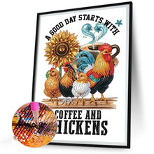 Load image into Gallery viewer, Diamond Painting - Partial Special Shaped - Rooster calligraphy and painting (30*40CM)
