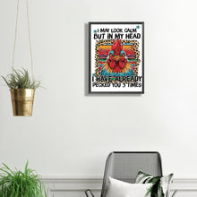 Load image into Gallery viewer, Diamond Painting - Partial Special Shaped - Rooster calligraphy and painting (30*40CM)
