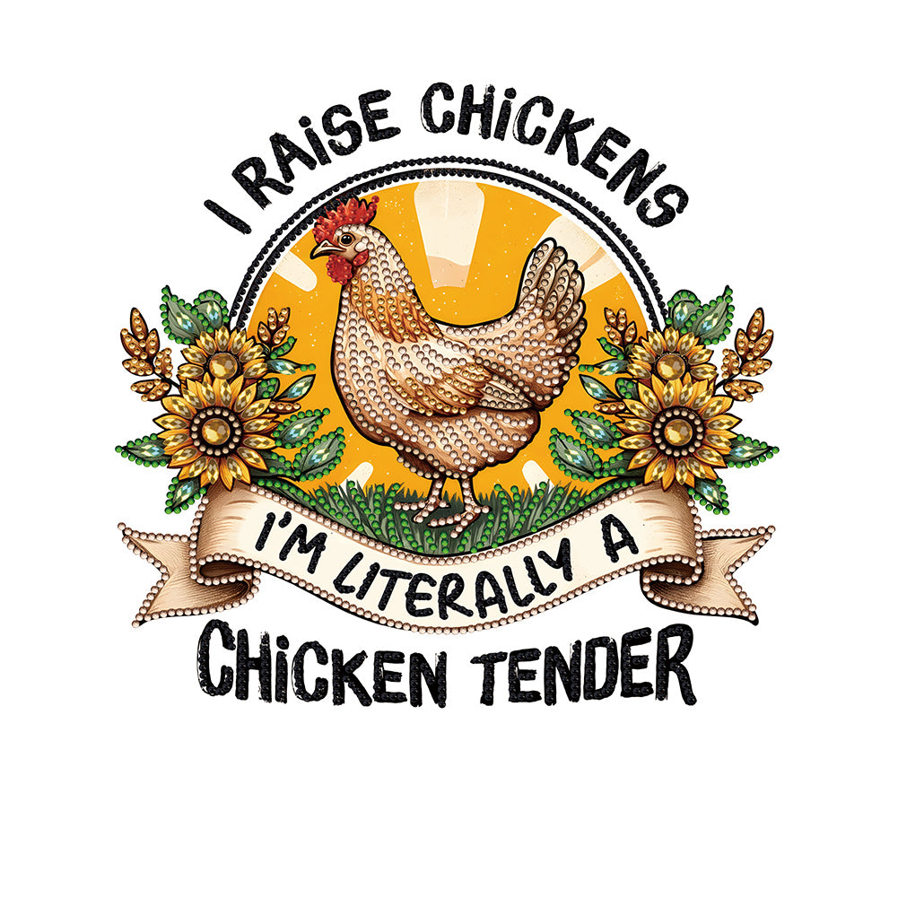 Diamond Painting - Partial Special Shaped - Rooster calligraphy and painting (30*40CM)