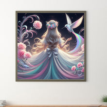 Load image into Gallery viewer, Diamond Painting - Full Round - hummingbird girl (30*30CM)
