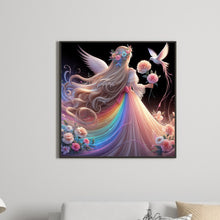 Load image into Gallery viewer, Diamond Painting - Full Round - hummingbird girl (30*30CM)
