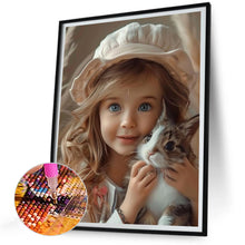 Load image into Gallery viewer, Diamond Painting - Full Round - little girl and animals (30*40CM)
