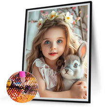 Load image into Gallery viewer, Diamond Painting - Full Round - little girl and bunny (30*40CM)
