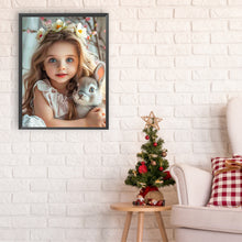 Load image into Gallery viewer, Diamond Painting - Full Round - little girl and bunny (30*40CM)

