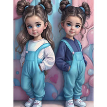 Load image into Gallery viewer, Diamond Painting - Full Round - Fashion twin girls (30*40CM)
