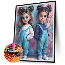 Load image into Gallery viewer, Diamond Painting - Full Round - Fashion twin girls (30*40CM)
