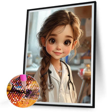 Load image into Gallery viewer, Diamond Painting - Full Round - doctor girl (30*40CM)

