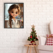 Load image into Gallery viewer, Diamond Painting - Full Round - doctor girl (30*40CM)
